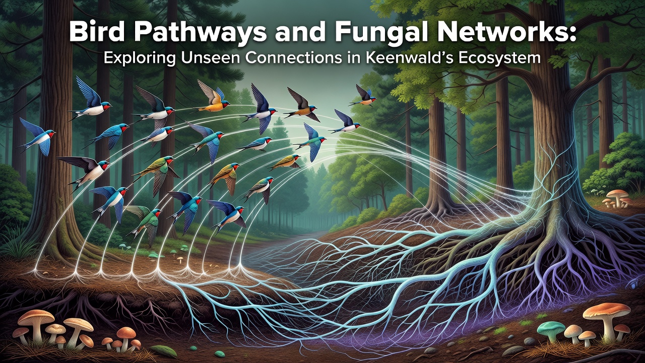Bird Pathways and Fungal Networks: Exploring Unseen Connections in Keenwald's Ecosystem
